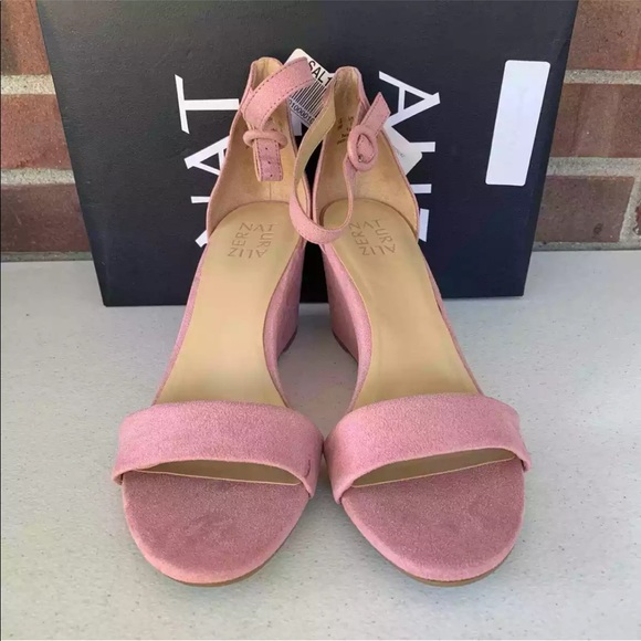 Naturalizer London Rosewood fabric Ankle Strap Wedge Sandals Women's size US 9.5 - Picture 3 of 9